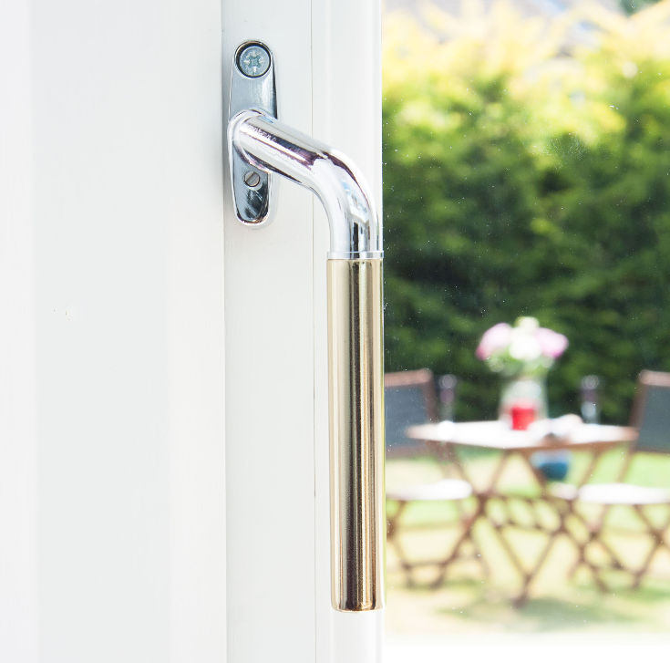 Window handles for sale in the UK - chrome teardrop